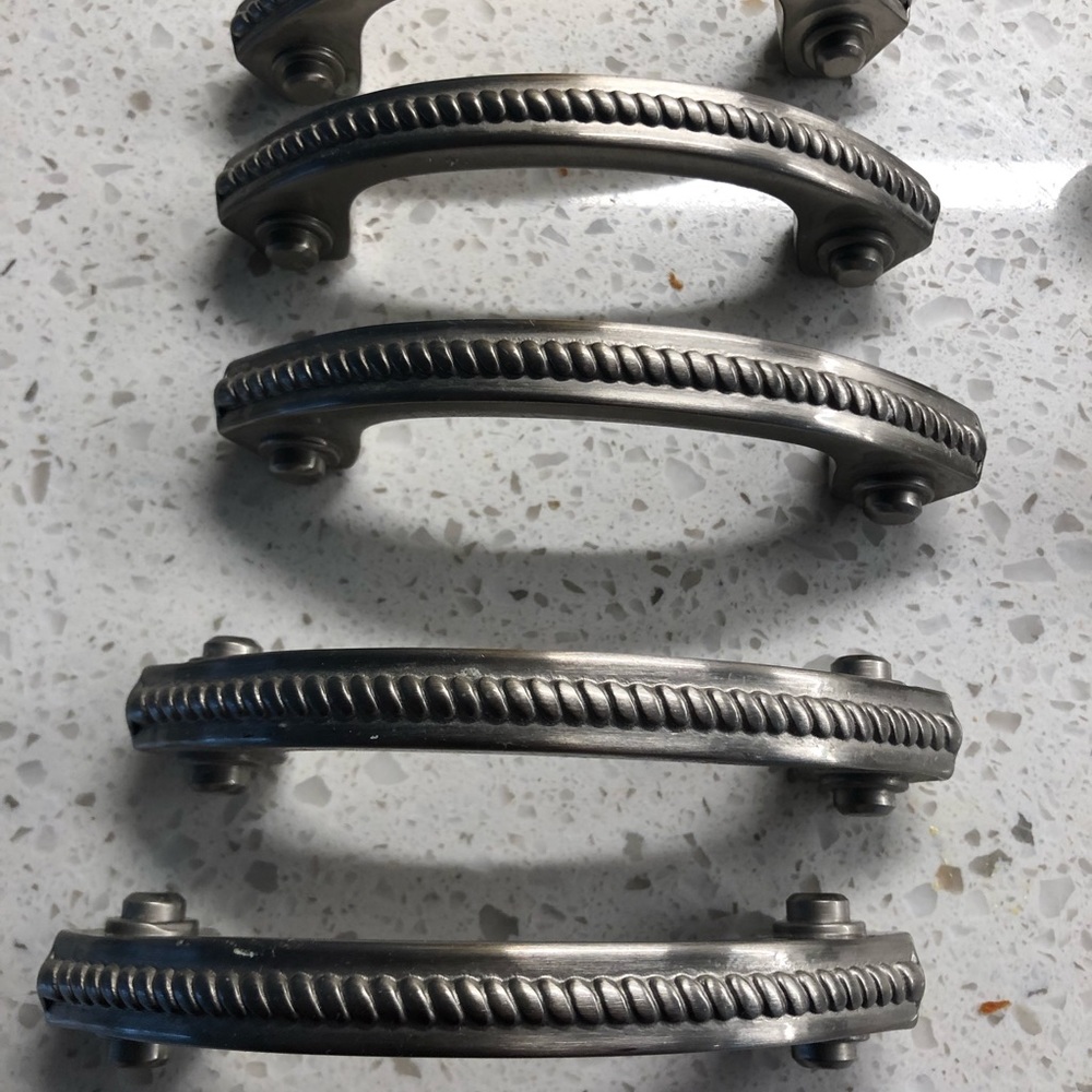 Brushed nickel cabinet hardware